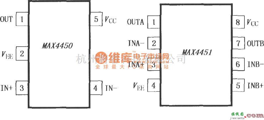 宽带放大中的超小型运算放大器MAX4450／4451  第1张