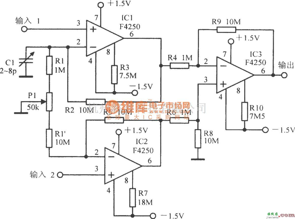 调节放大中的采用程控集成运放的测量放大电路  第1张