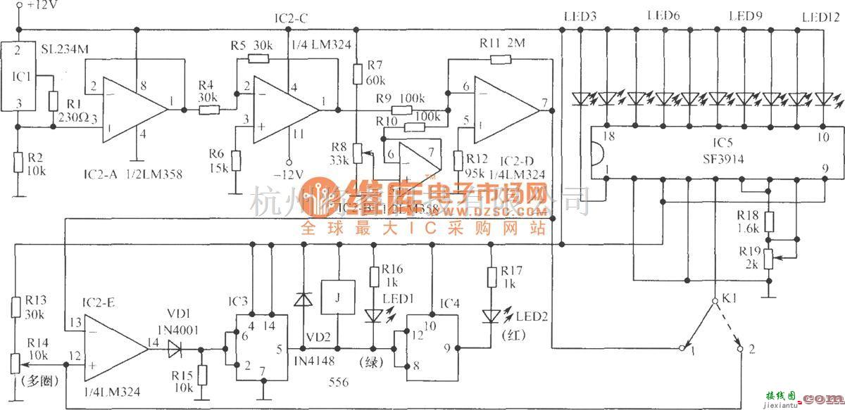 LED电路中的模拟温度控制器电路  第1张