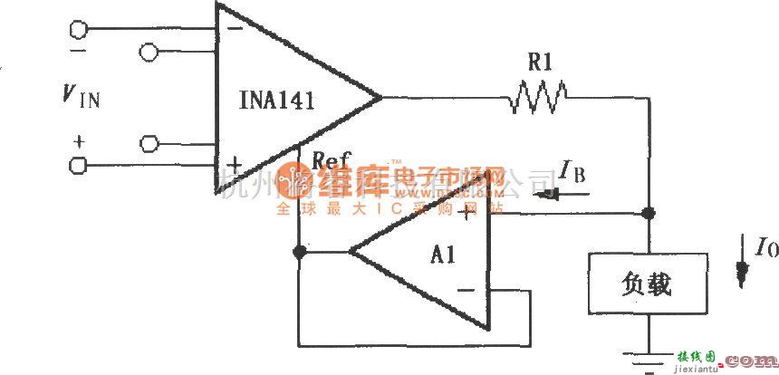 仪表放大器中的由INA141构成的差分电压-电流变换电路  第1张