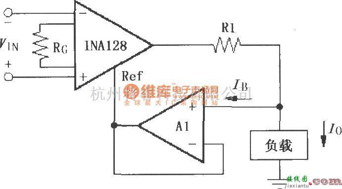 仪表放大器中的由INA128构成的差分电压-电流变换电路  第1张