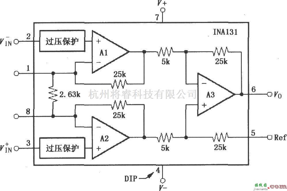 仪表放大器中的INA131精密仪表放大器  第2张