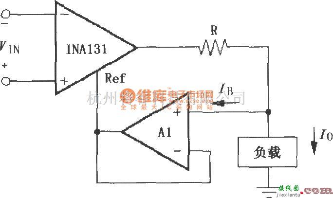 仪表放大器中的由INA131构成的差分电压-电流变换电路  第1张