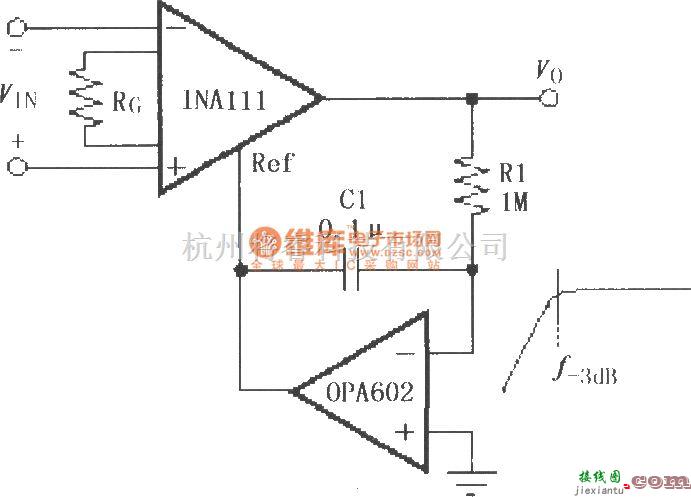 仪表放大器中的INA111构成的交流耦合仪表放大电路  第1张