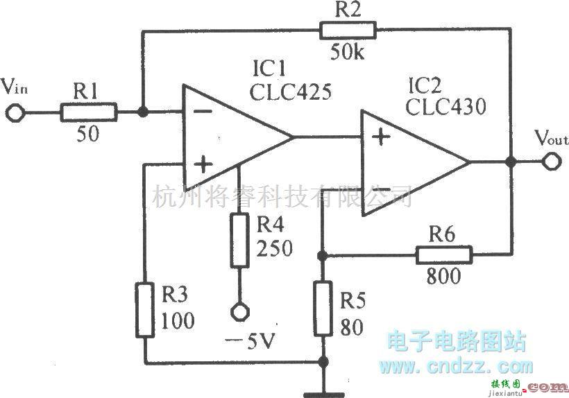 调节放大中的高增益宽带组合放大电路  第1张