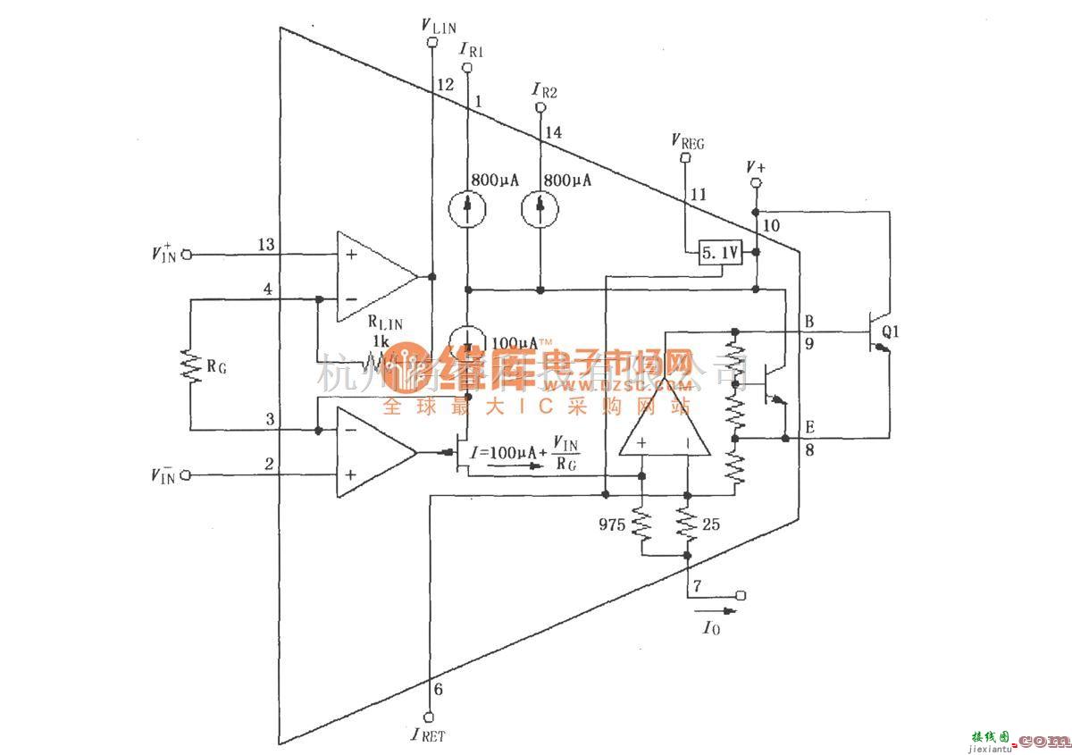 电流环放大中的具有传感器激励的4～20mA电流变送器(XTRl05)  第2张