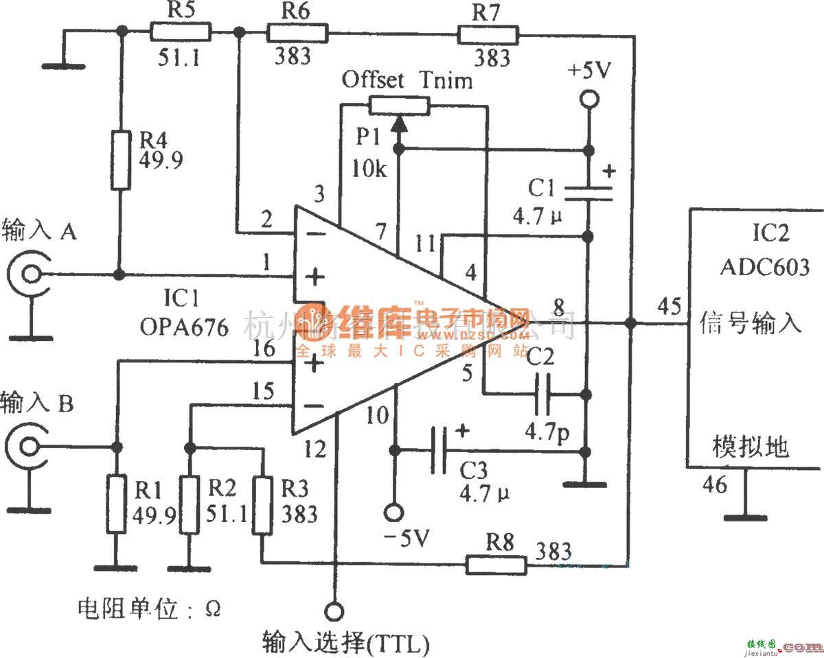 调节放大中的多路缓冲放大电路  第1张