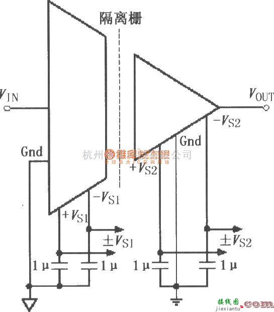 耦合隔离放大中的ISO122／124电源和信号的基本连接电路  第1张