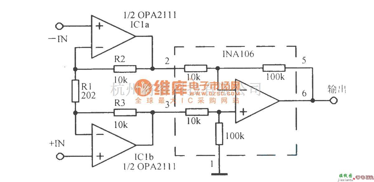 调节放大中的高精度仪器放大电路  第1张