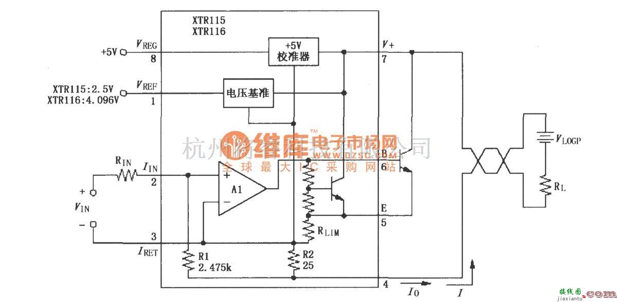 电流环放大中的4～20mA电流环路变送器XTR115／116  第2张