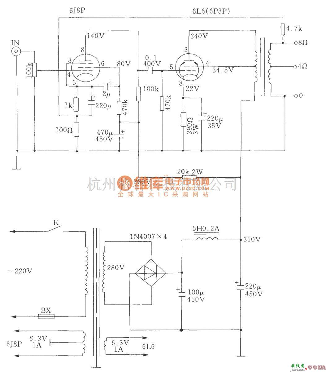 电子管功放中的超线性接法的电子管单端A类功放  第1张