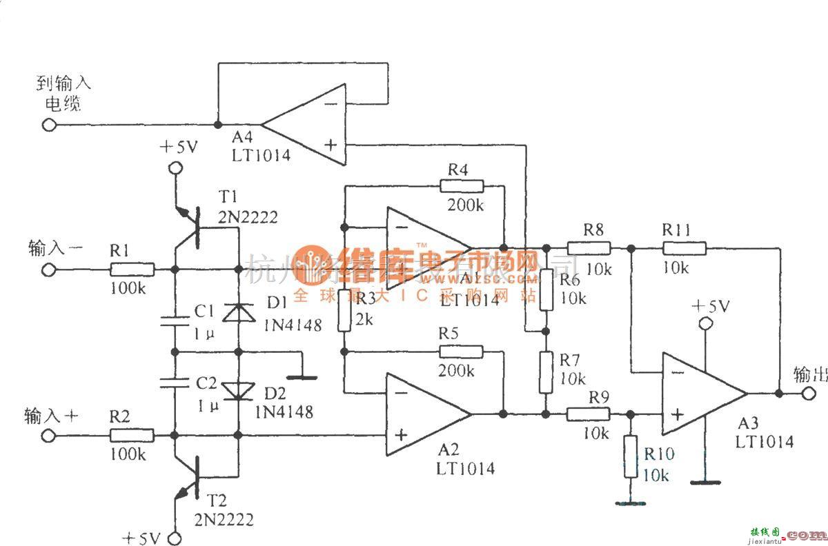 调节放大中的精密仪器用放大电路  第1张