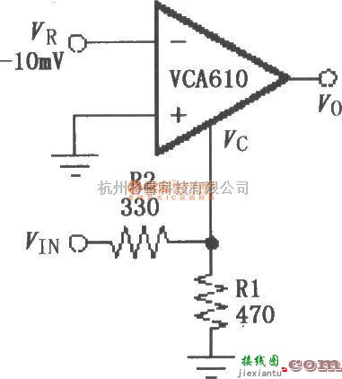 增益可调放大中的指数响应电路(VCA610)  第1张