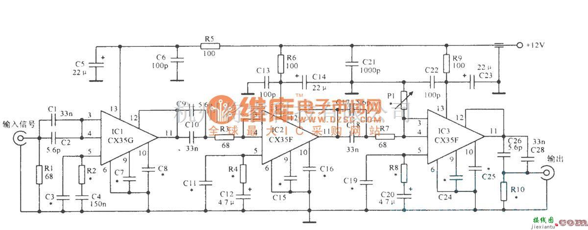 视频放大中的600MHz宽带放大电路  第1张