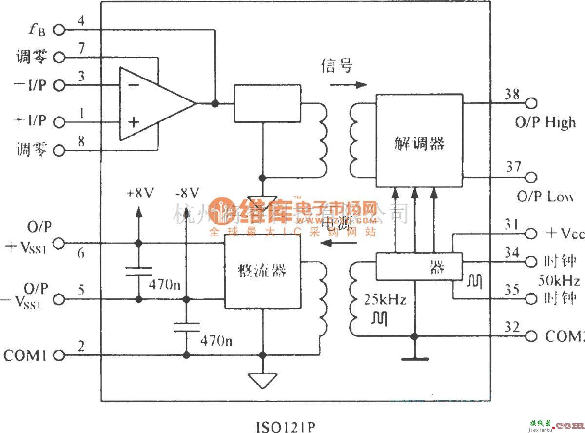 调节放大中的小型化隔离放大器IS0212P  第1张