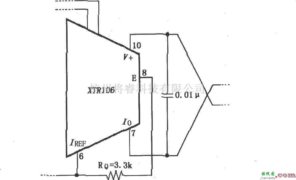 电流环放大中的XTR106无外部晶体三极管工作方式的电路  第1张