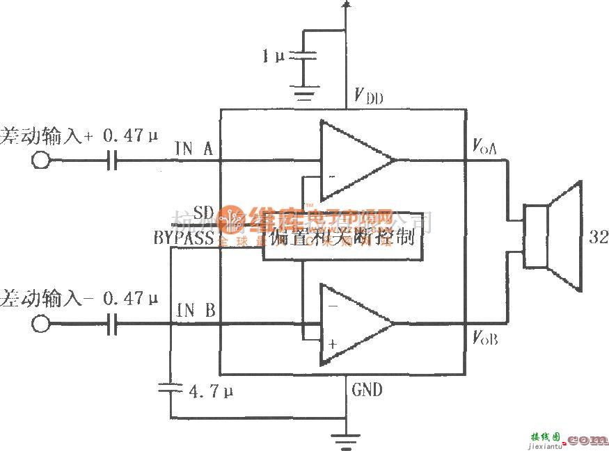 耳机放大中的LM4915用于双声道的放大电路  第1张
