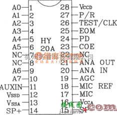 语音电路中的语音合成芯片HY-20A应用电路图  第1张