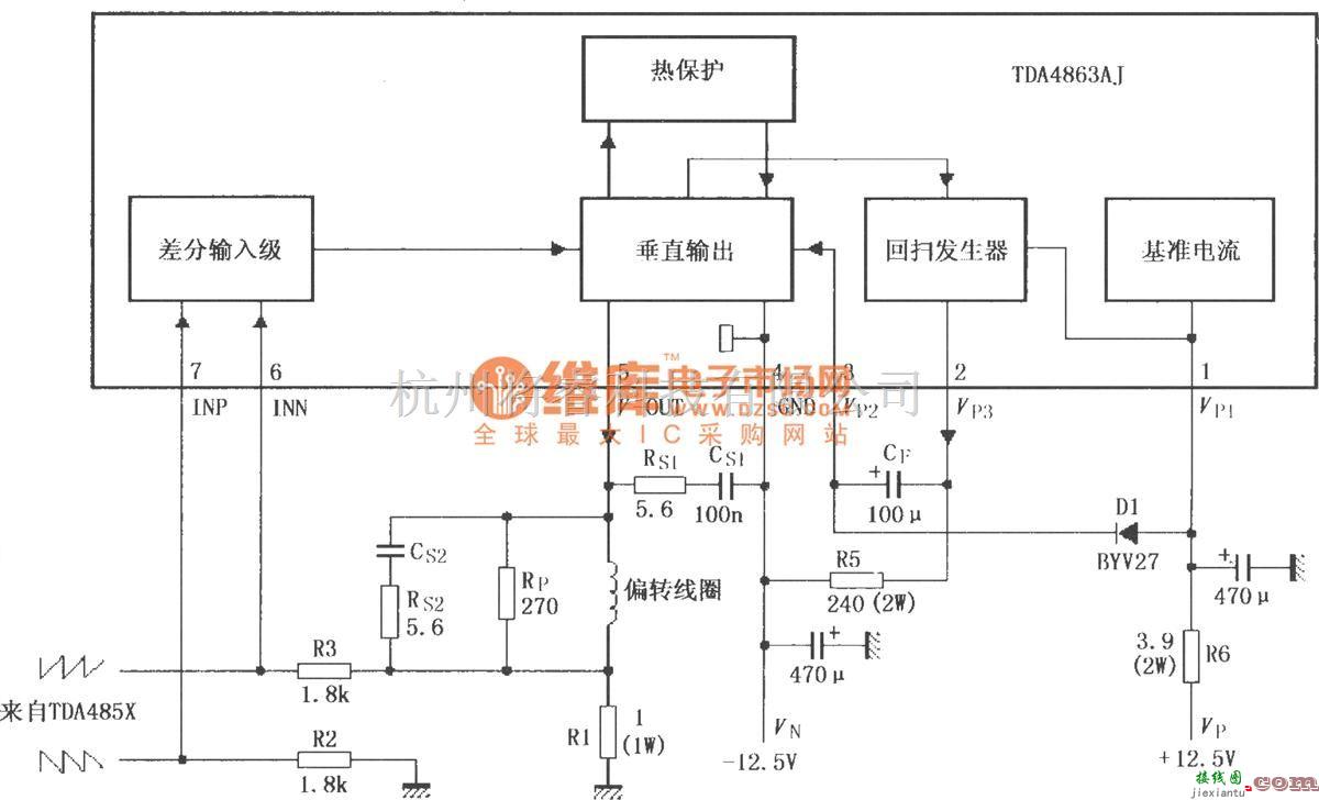 视频放大中的TDA4863AJ基本应用电路(二)  第1张