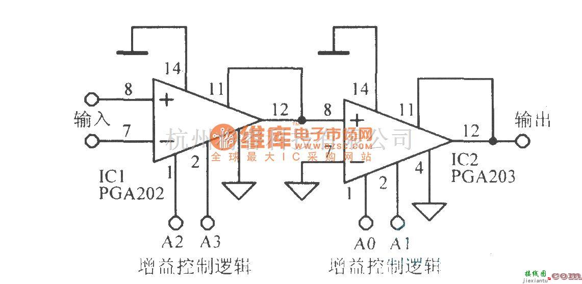 增益可调放大中的串级增益可编程放大电路  第1张