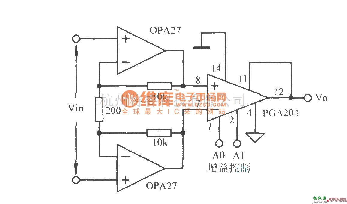 增益可调放大中的增益可编程低噪声放大电路  第1张