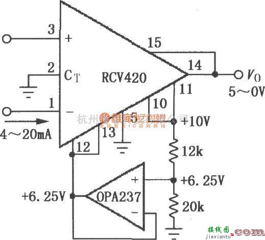 电流环放大中的RCV420电流-电压变换电路  第1张