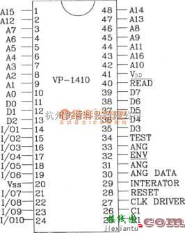 语音电路中的语音合成芯片VP-1410连成512K位的EPROM应用电路图  第1张