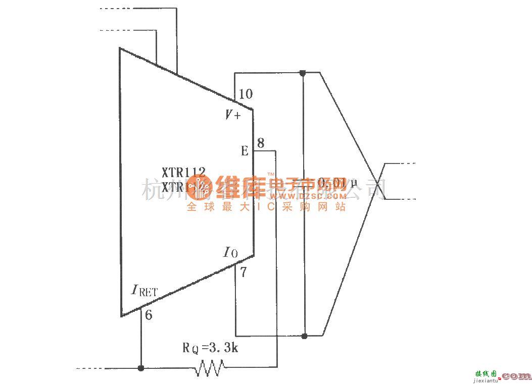 电流环放大中的XTR112/114不用外部晶体管的电路  第1张