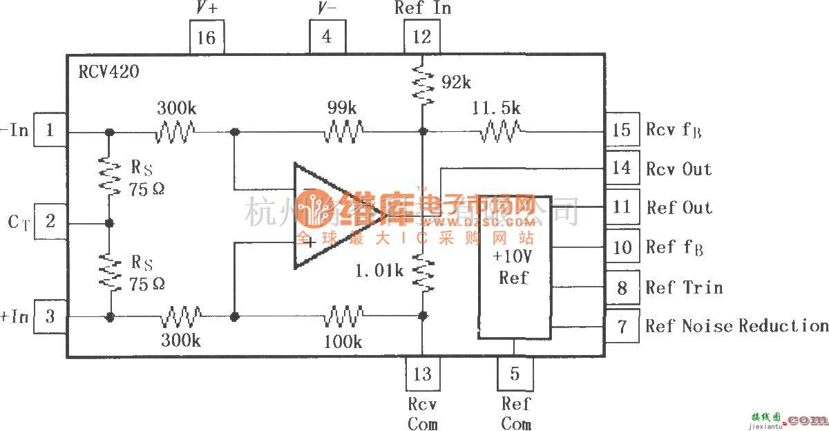 电流环放大中的RCV420  4～20mA精密电流环路接收器 第1张