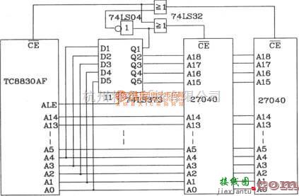 语音电路中的语音合成芯片TC8830AF和单片机的接口电路图  第1张