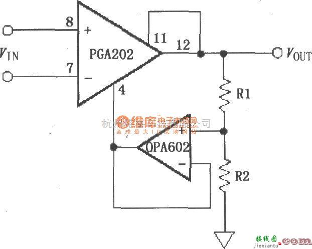 增益可调放大中的具有缓冲衰减的增益提升电路(PGA202)  第1张