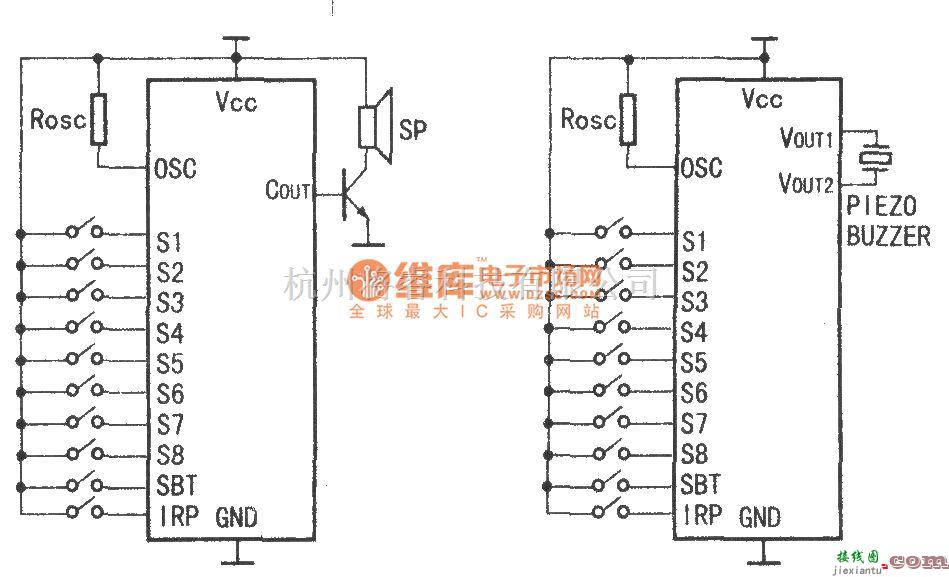 语音电路中的HY8040电路典型工作原理图  第1张