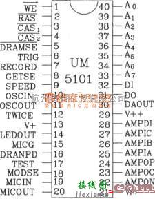 语音电路中的语音合成芯片UM5101基本应用电路图  第1张