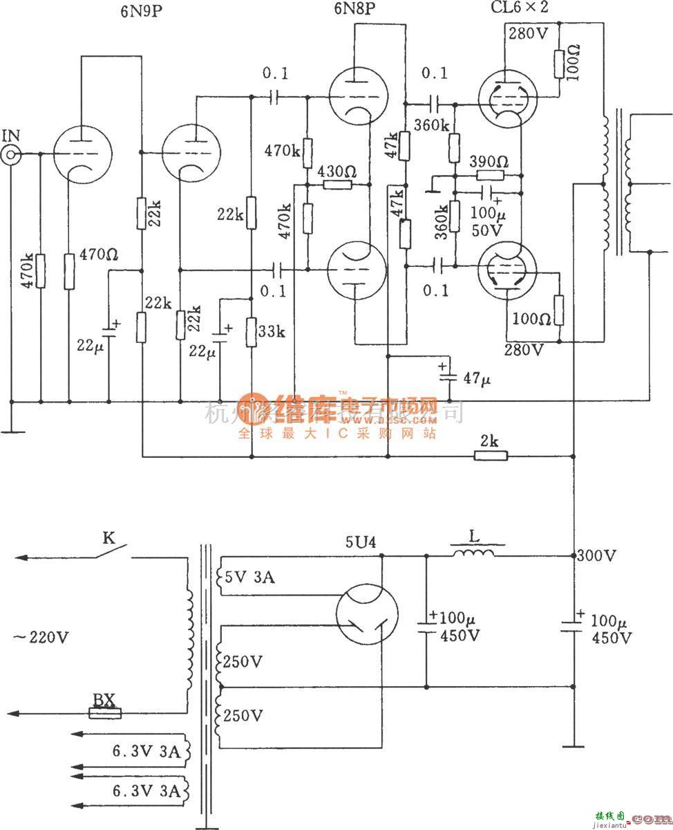 电子管功放中的6L6A类电子管推挽功放  第1张