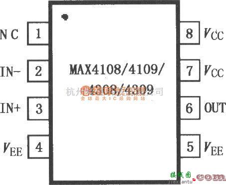 增益可调放大中的MAX4108／4109／4308／4309  极低失真运算放大器 第1张