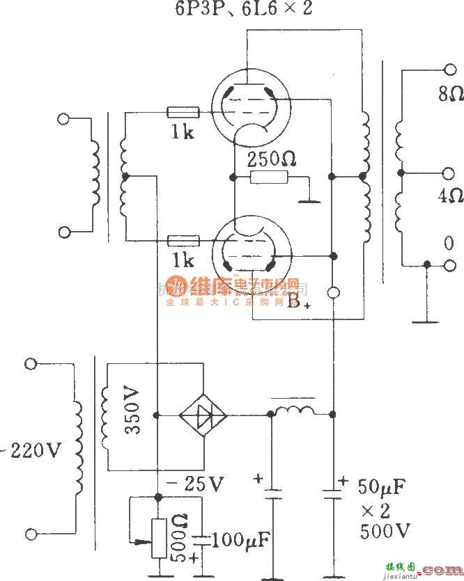 电子管功放中的电子管固定栅负压方式功放电路  第2张