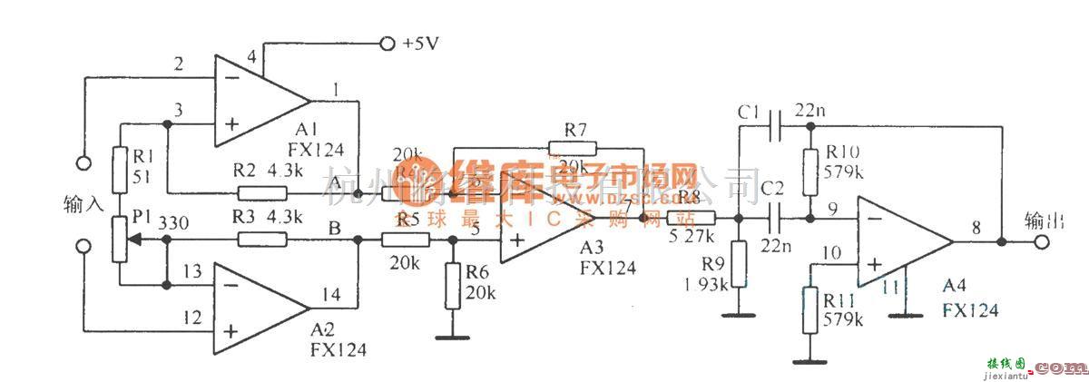 调节放大中的生物电放大电路  第1张