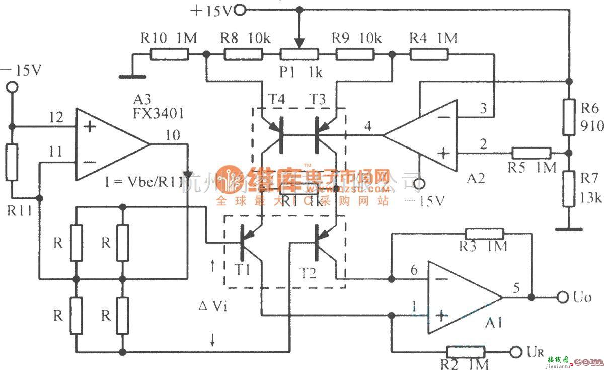 调节放大中的精密电桥传感放大电路  第1张