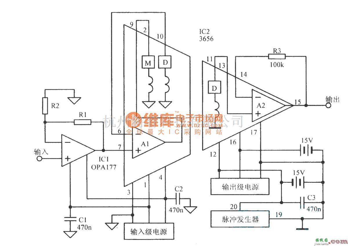 调节放大中的低电平信号隔离放大电路  第1张