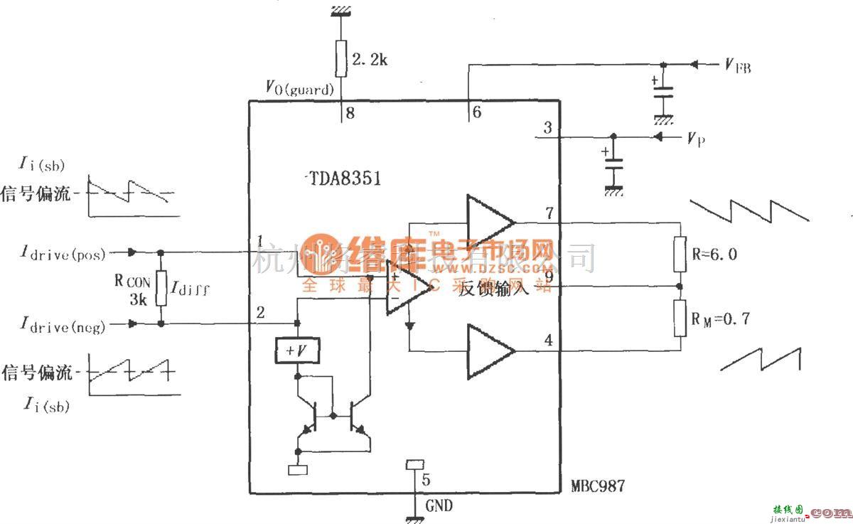 视频放大中的TDA8351／8356的测试电路  第1张