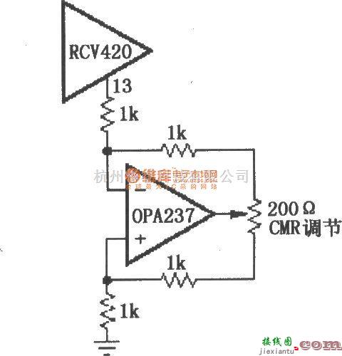 电流环放大中的RCV420外部微调CMR电路  第1张