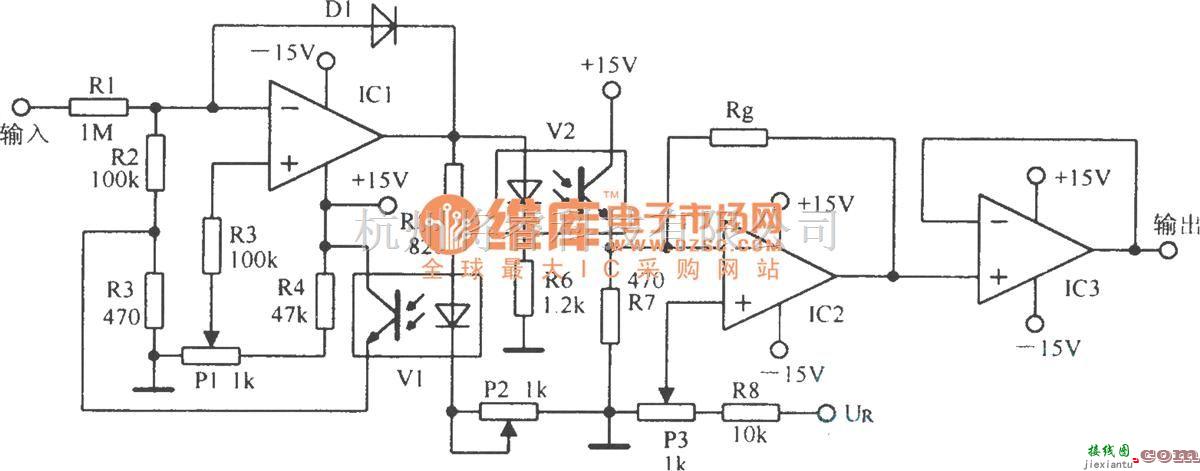 调节放大中的光电耦合器组成的模拟信号隔离电路  第1张