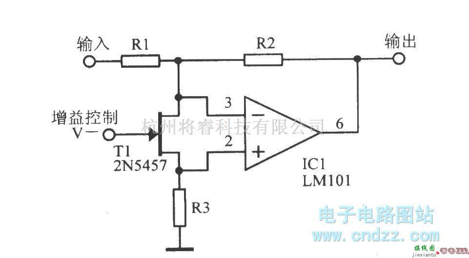 增益可调放大中的压控增益放大电路  第1张