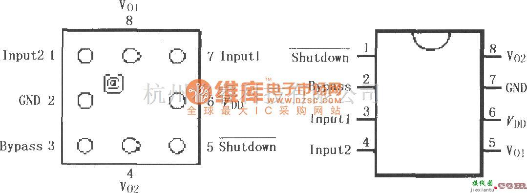 集成音频放大中的LM4820-6音频功率放大器  第1张