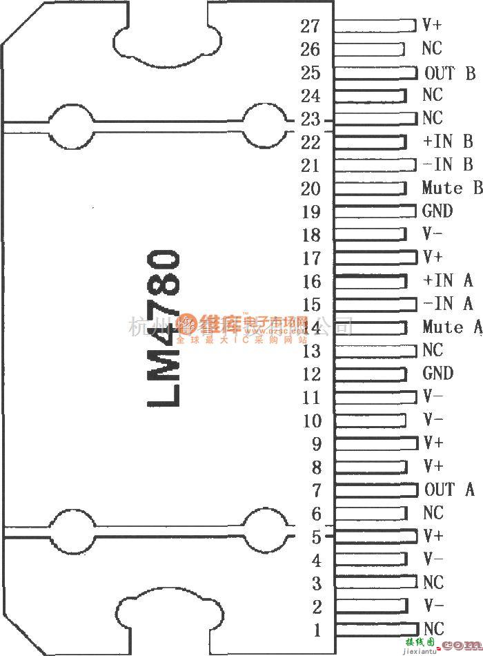 集成音频放大中的LM4780单声道立体声音频功率放大器  第1张