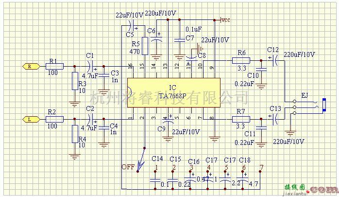 集成音频放大中的TA7668全景声音放大器电路  第1张