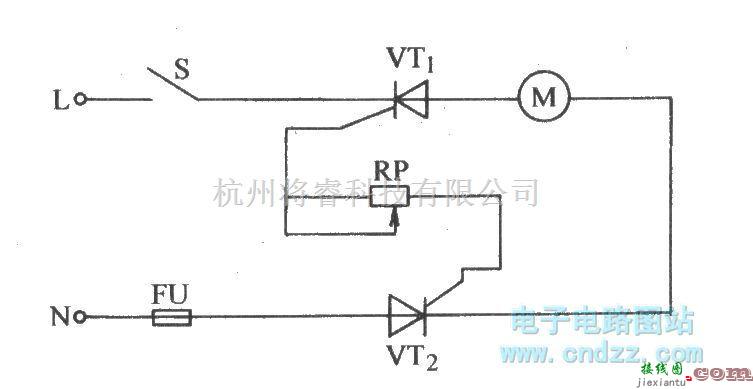 电源电路中的用两只普通晶闸管组装的无级调压电路  第1张