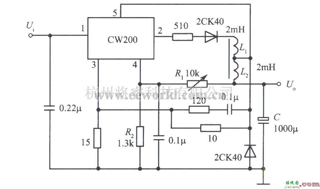 电源电路中的用CW200组成的自激开关式集成稳压电源  第1张