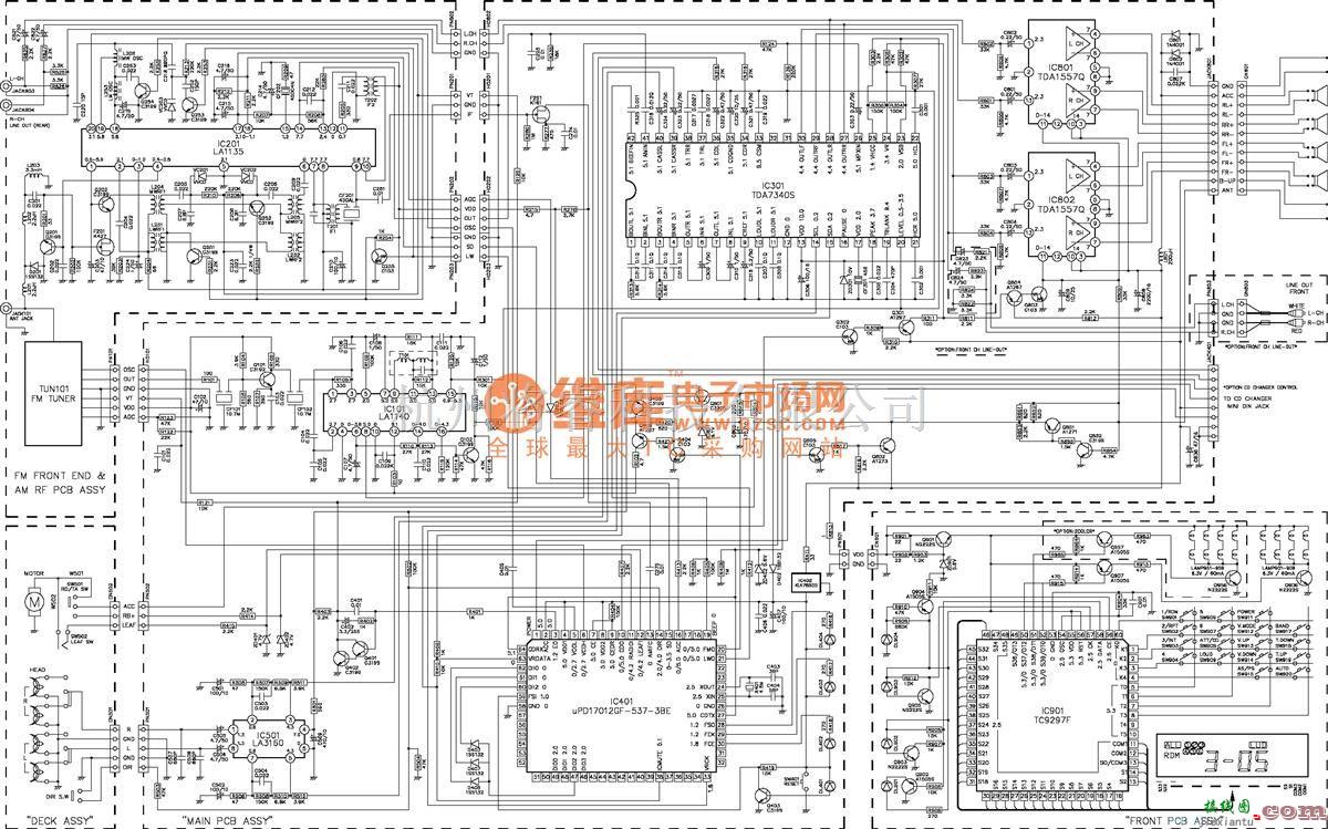 集成音频放大中的TDA7340 汽车音响电路  第1张