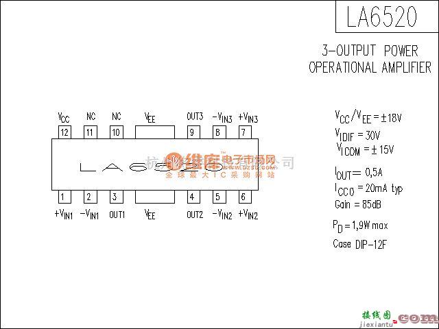 集成音频放大中的LA6520功放电路  第1张